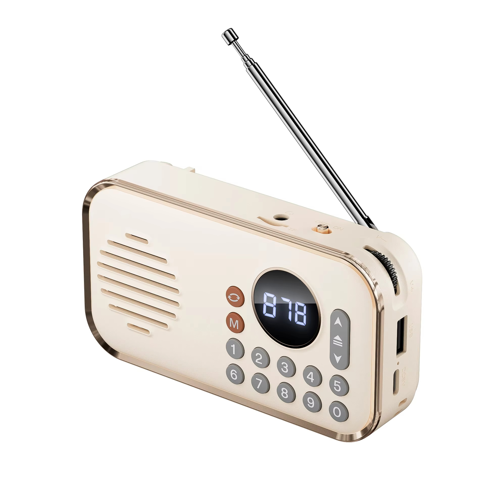 Wireless Stereo Bluetooth Speaker with Multi-band Radio Function HIFI Sound Support BT U Disk TF Card Mini Portable Super Bass