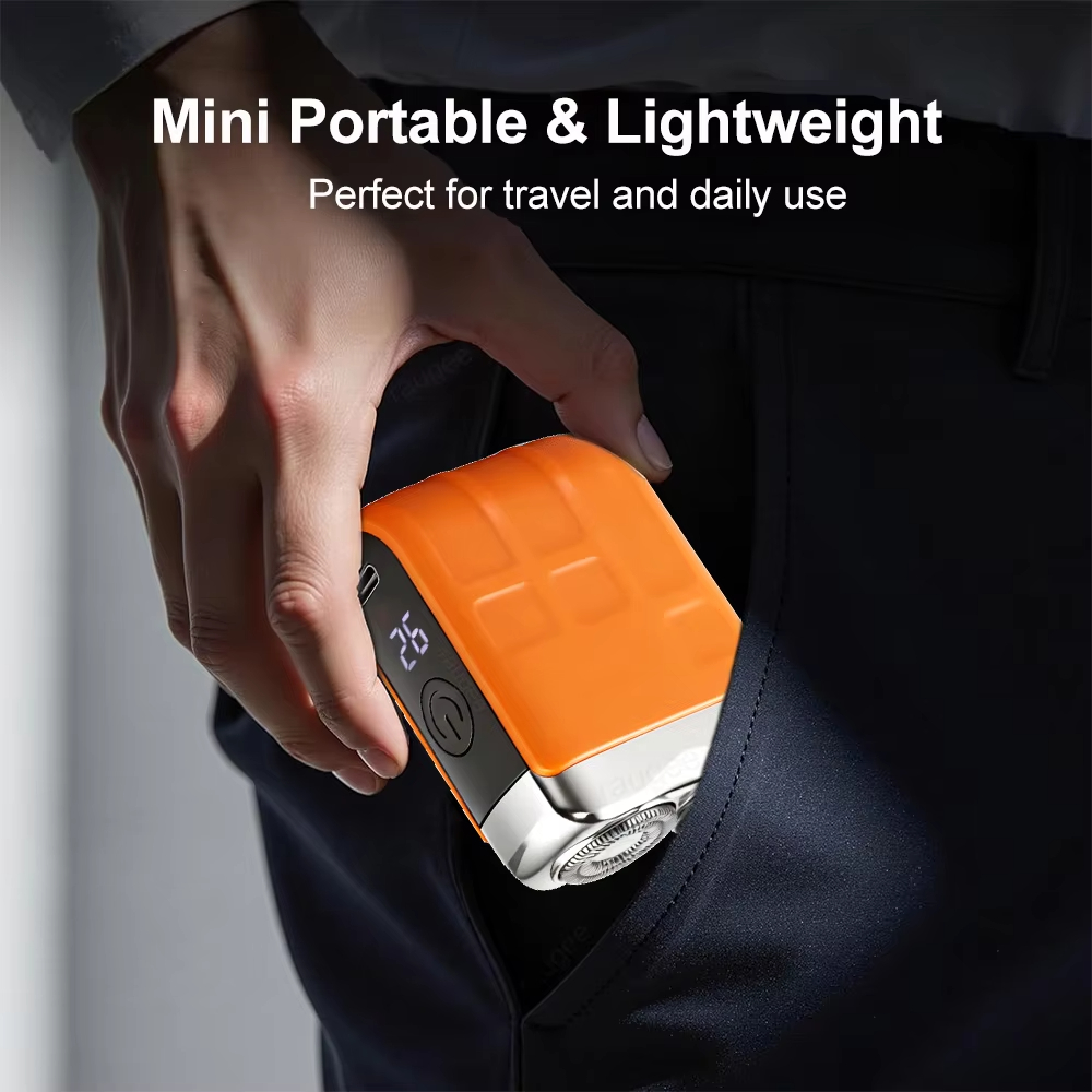 Electric Shaver for Men Dual-Head Blade Electric Razor Rechargeable Facial Beard Trimmer Portable Mini Electric Shaver for Men