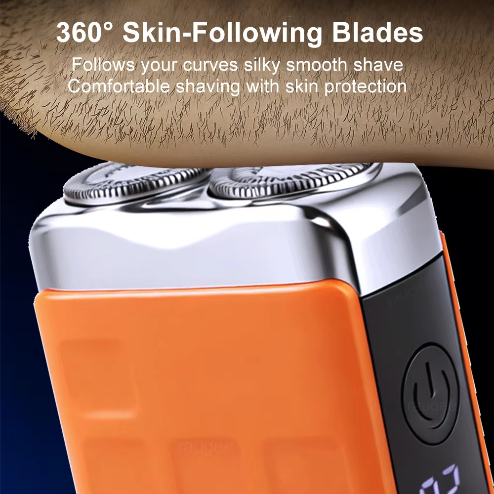 Electric Shaver for Men Dual-Head Blade Electric Razor Rechargeable Facial Beard Trimmer Portable Mini Electric Shaver for Men