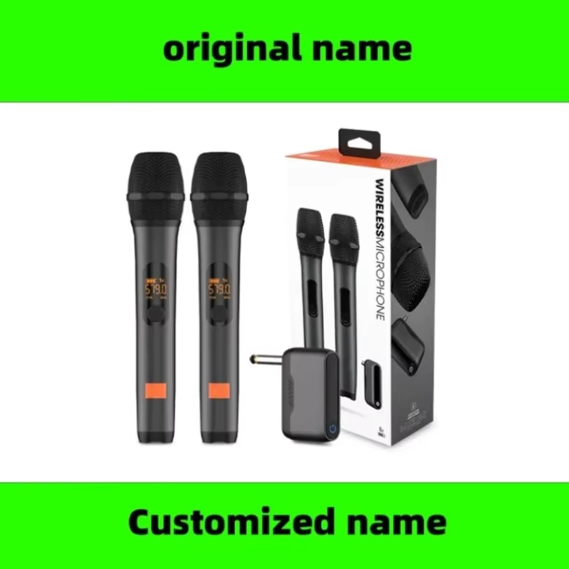 Professional 2 Channel For JBL PartyBox DJ UHF digital Wireless Handheld Microphone System with rechargeable TWO microphone