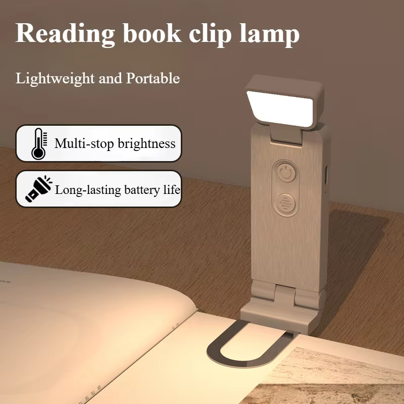 USB clip reading light folding bookmark light led portable charging reading book clip light desk lamp table lamp for bedroom