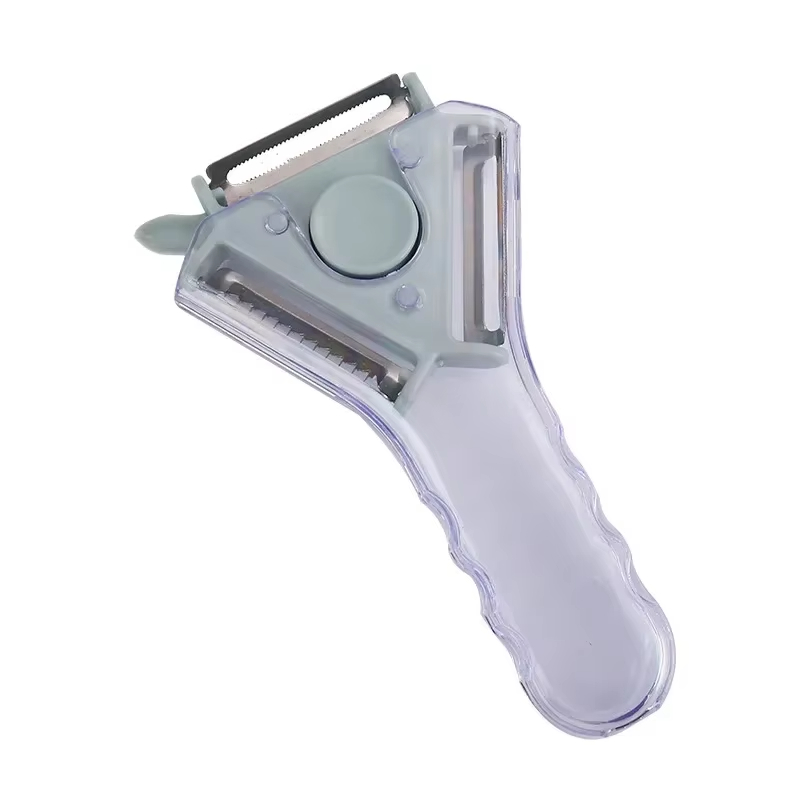 Kitchen rotating fruit and vegetable peeler, chopper, slicer, peeler, shaver, debarker