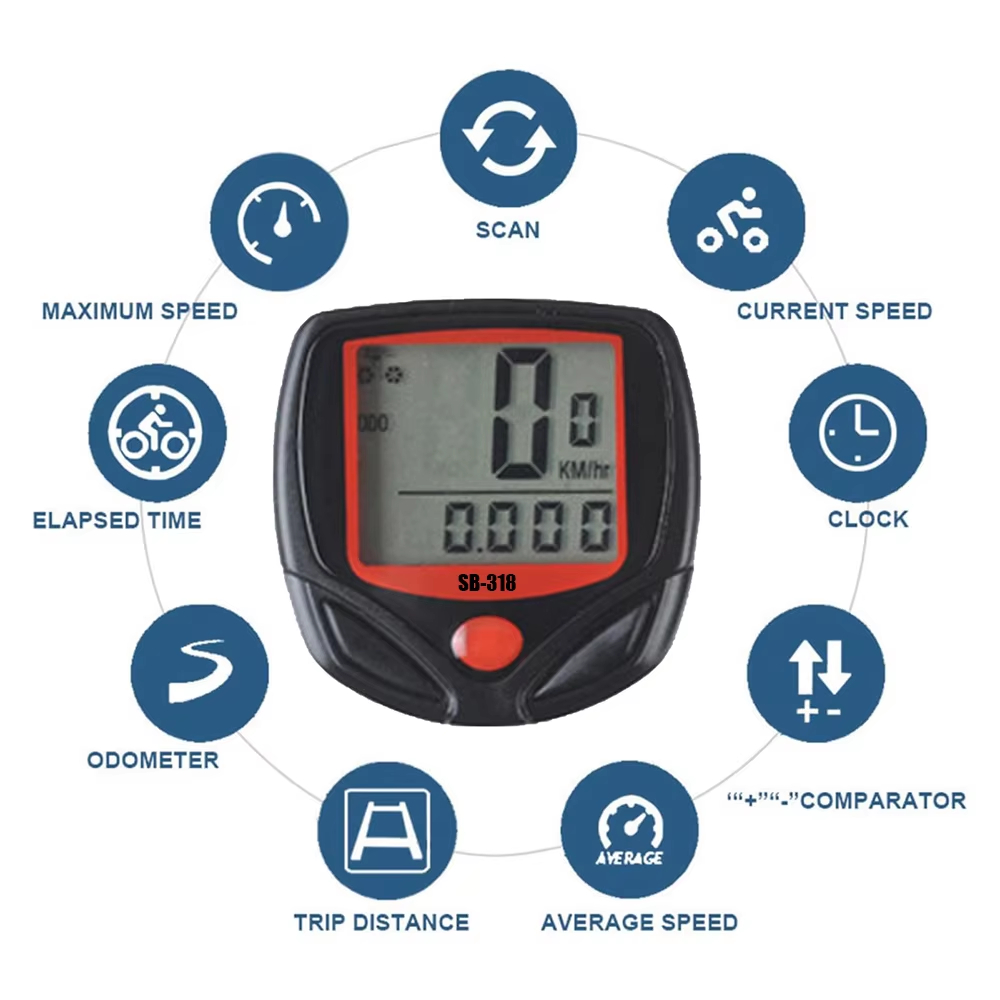 Bicycle Speedometer Bike Computer Multifunction Waterproof Stopwatch Cycling MTB Odometer Cycling Accessories