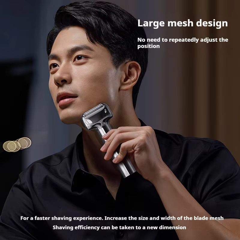 New Reciprocating Electric Shaver Compact And Mini For Travel Electric Washable Household Three-Head Beard Trimmer
