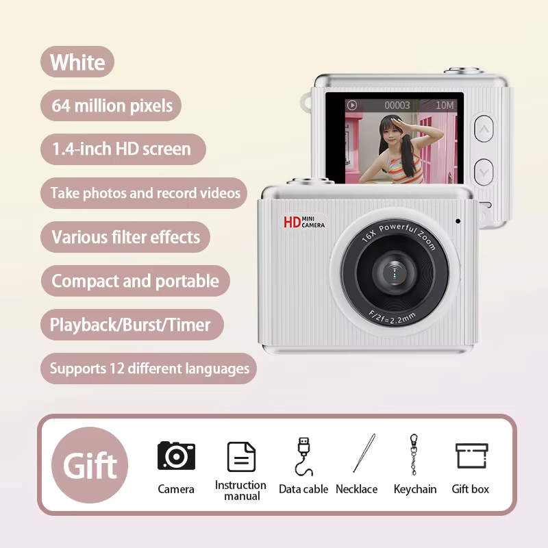 High Pixel Mini Camera Pendant Accessory Toy Shooting And Recording All-in-one Pocket Camera 4k Neck Hanging Thumb Camera