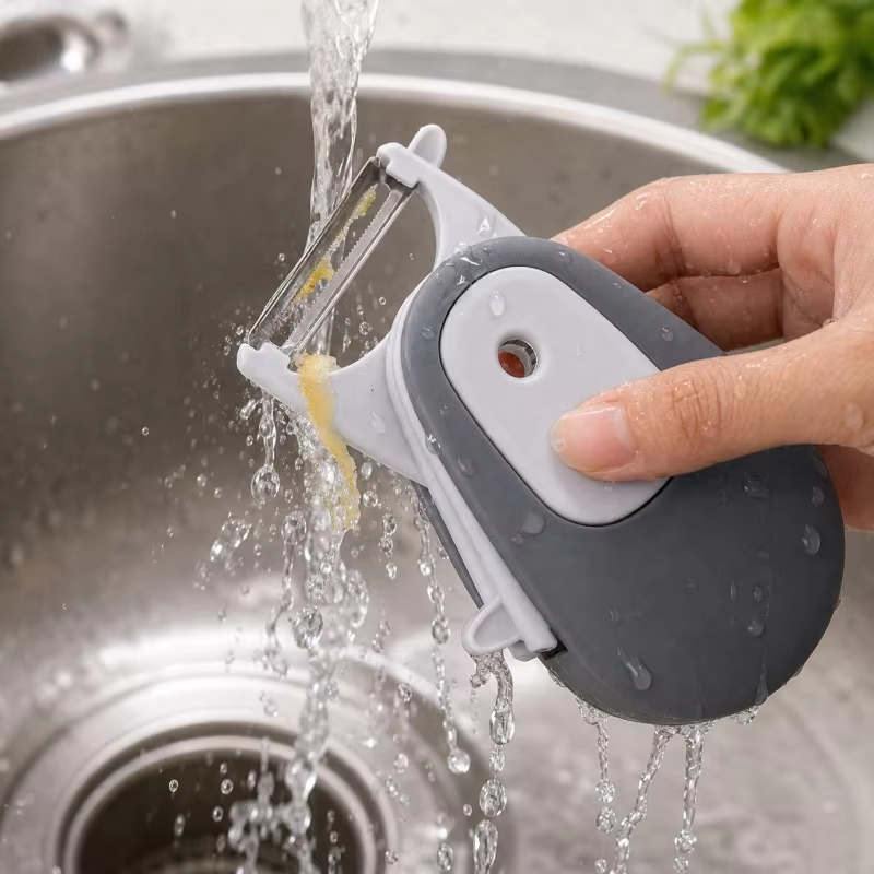3 IN 1 Multifunctional Vegetable Peeler Outdoor Portable Fruits Vegetables Scraper Magnetic Wall Mounted Peeler Kitchen Tools