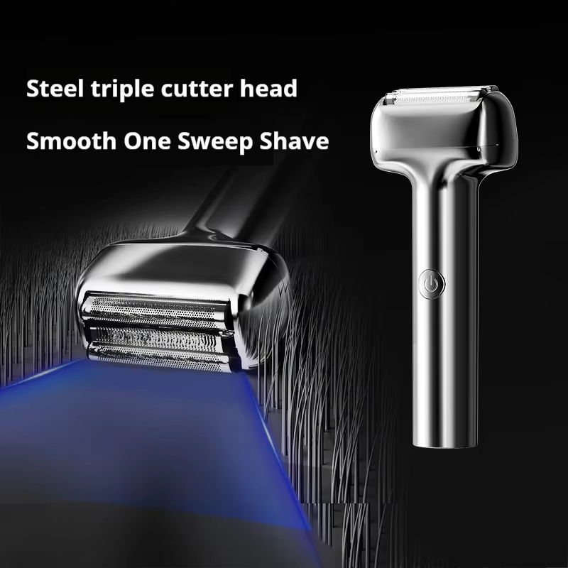 New Reciprocating Electric Shaver Compact And Mini For Travel Electric Washable Household Three-Head Beard Trimmer