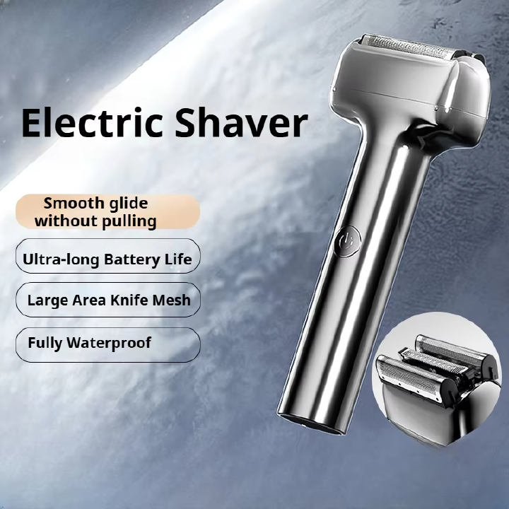 New Reciprocating Electric Shaver Compact And Mini For Travel Electric Washable Household Three-Head Beard Trimmer