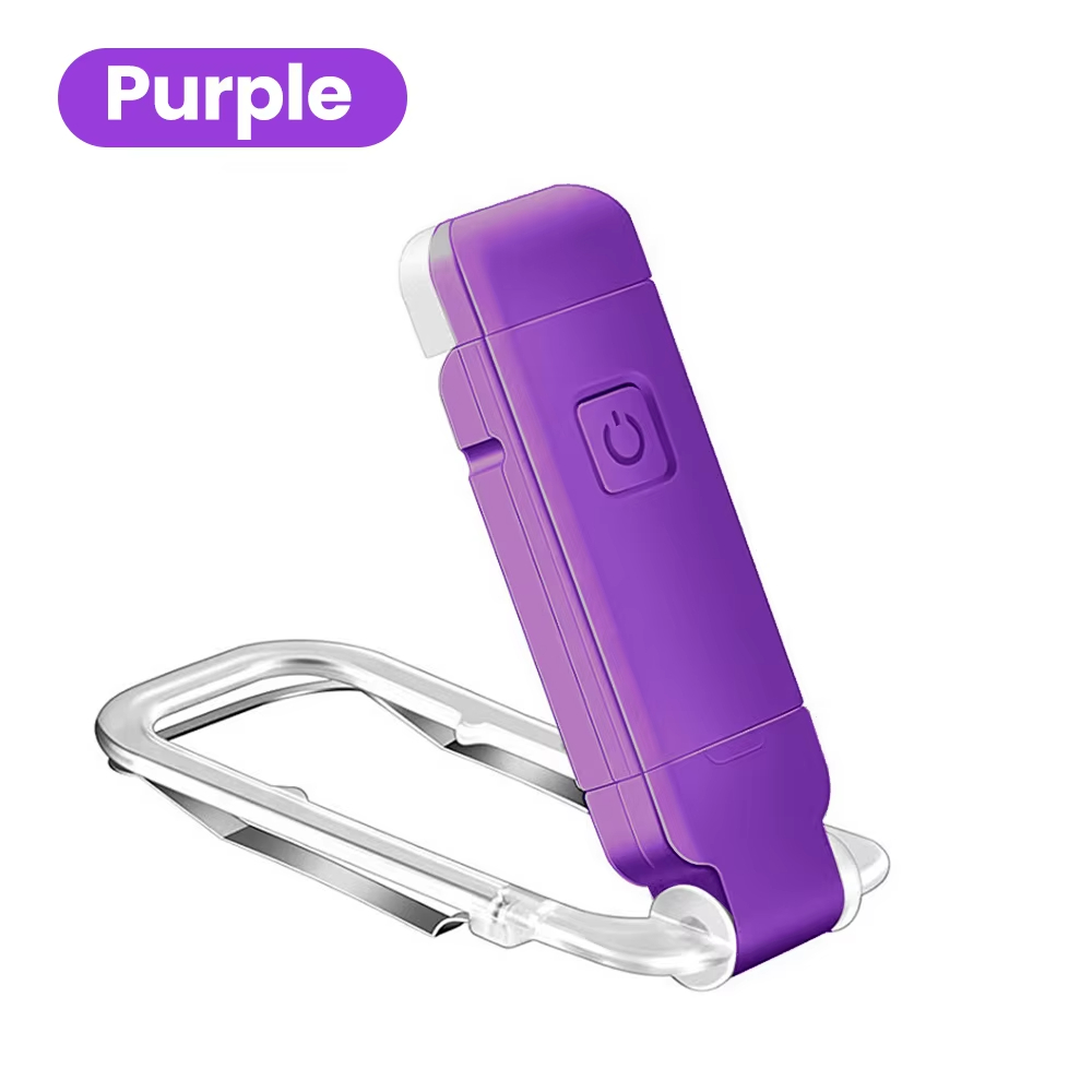 Portable Rechargeable LED Clip On Book Light, 3 Color Dimmable Adjustable Reading Lamp for Bed, Desk, School & Travel