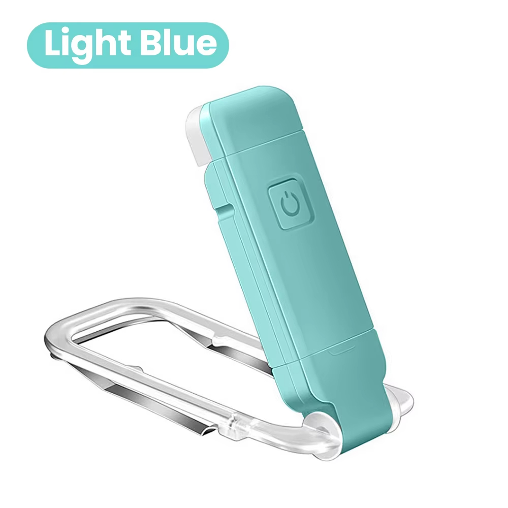 Portable Rechargeable LED Clip On Book Light, 3 Color Dimmable Adjustable Reading Lamp for Bed, Desk, School & Travel