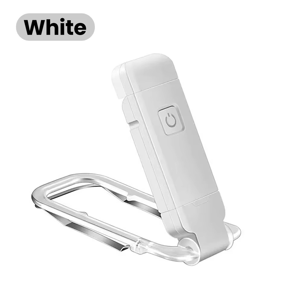 Portable Rechargeable LED Clip On Book Light, 3 Color Dimmable Adjustable Reading Lamp for Bed, Desk, School & Travel