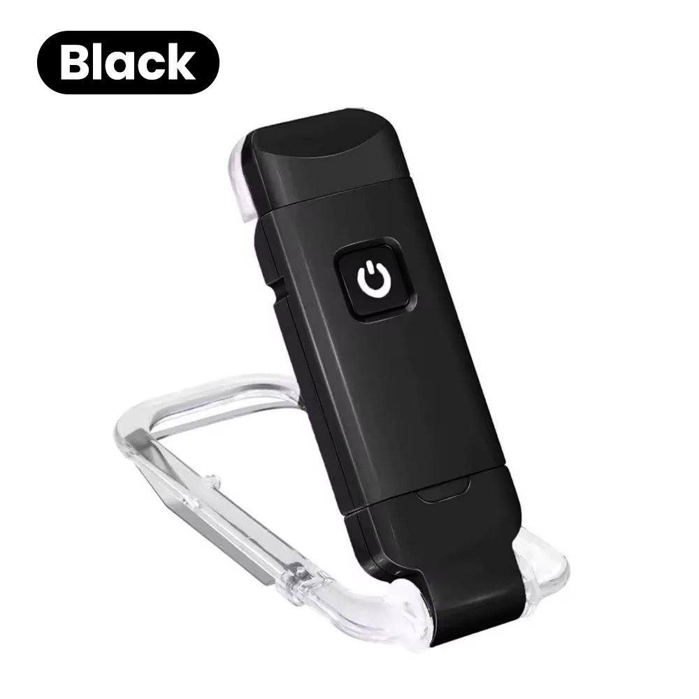 Portable Rechargeable LED Clip On Book Light, 3 Color Dimmable Adjustable Reading Lamp for Bed, Desk, School & Travel