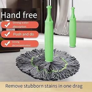 Mop 360 Self-Squeezing Mop, Hands Free Self wringing mop, Effortless Cleaning, Quick-wring mop bamboo Hygienic self-wringing mop