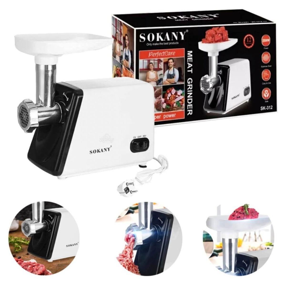 Sokany Multifunctional/ Commercial Electric Meat Mincer / Grinder stainless steel - 2500watts