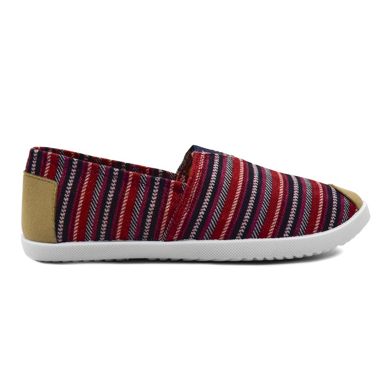 UMOJA Emmy Chapisha Canvas Shoes – Comfortable Slip-On Canvas Shoes with Tan Accents for Casual Outings, Everyday Wear & Weekend Errands ladies shoes, women shoes, lady shoes