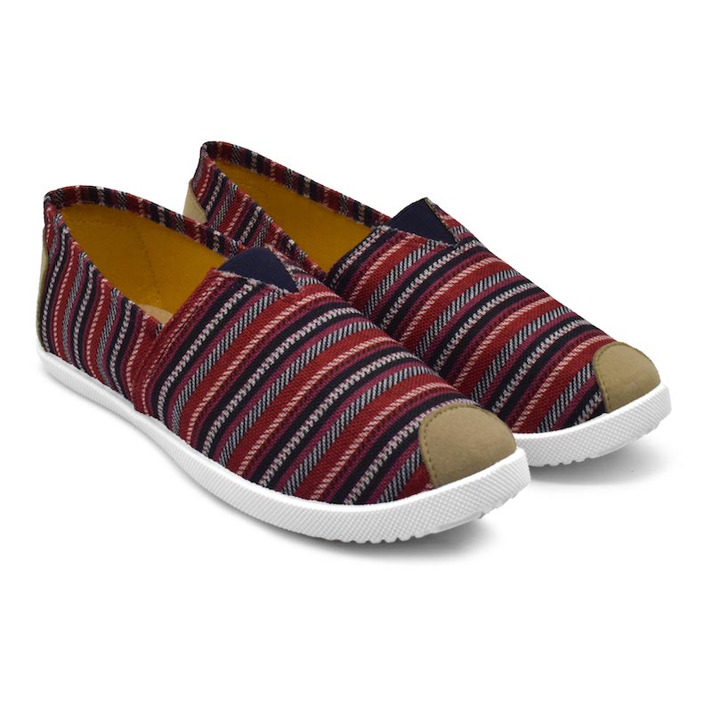 UMOJA Emmy Chapisha Canvas Shoes – Comfortable Slip-On Canvas Shoes with Tan Accents for Casual Outings, Everyday Wear & Weekend Errands ladies shoes, women shoes, lady shoes
