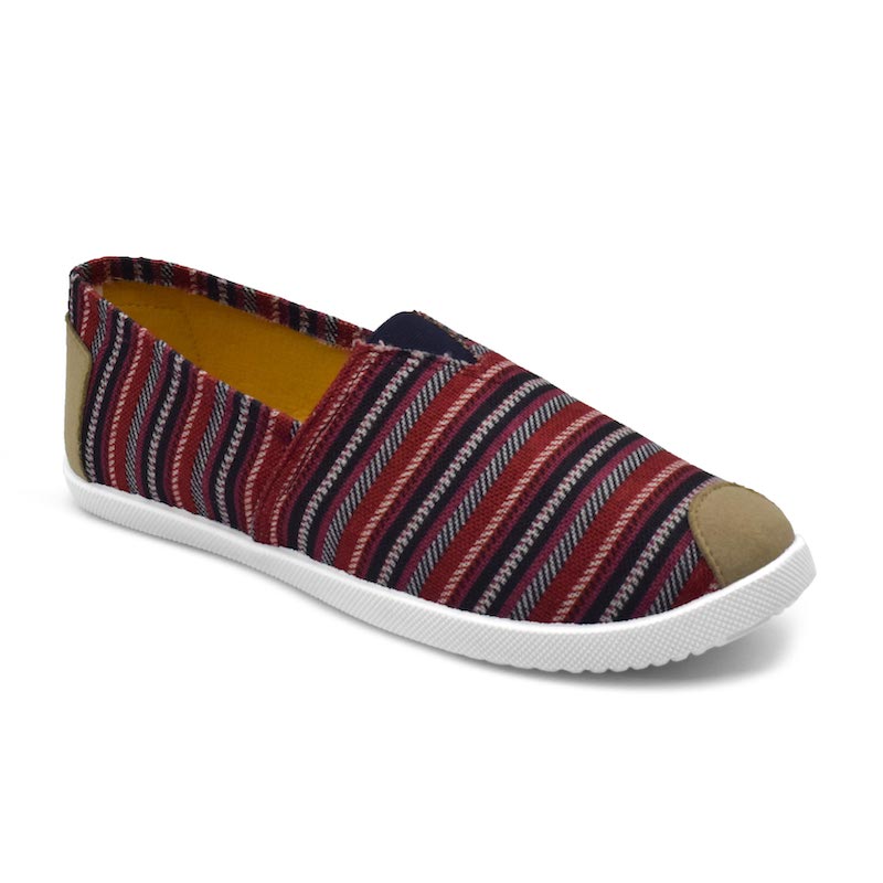 UMOJA Emmy Chapisha Canvas Shoes – Comfortable Slip-On Canvas Shoes with Tan Accents for Casual Outings, Everyday Wear & Weekend Errands ladies shoes, women shoes, lady shoes