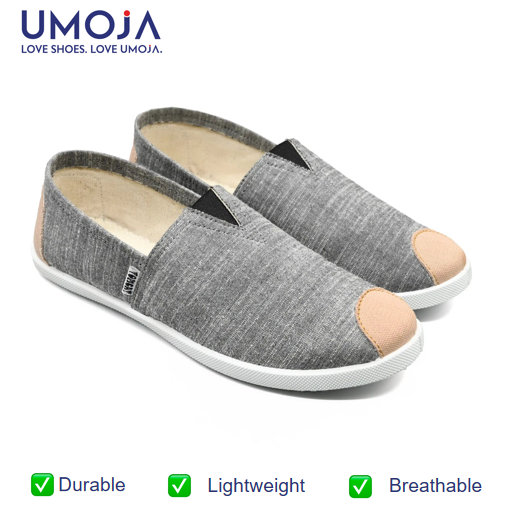 UMOJA Emmy Chapisha Canvas Shoes – Comfortable Slip-On Canvas Shoes with Tan Accents for Casual Outings, Everyday Wear & Weekend Errands ladies shoes, women shoes, lady shoes