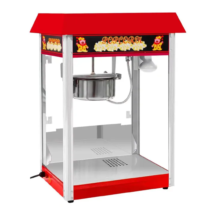 🍿 Vintage-Style 🎬Premium Imported Commercial Heavy-Duty Electric Popcorn Maker Machine** 🏮 with **8oz Food-Grade Non-Stick Stainless Steel Hot Oil Popping Kettle**,