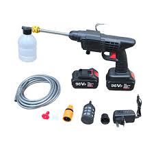 🔫 High-Pressure Cordless Car Wash Spray Gun Machine 🔋 with Dual (2x) Portable Rechargeable Lithium-Ion Batteries, 🧼 Snow Foam Cannon Lance Pot,