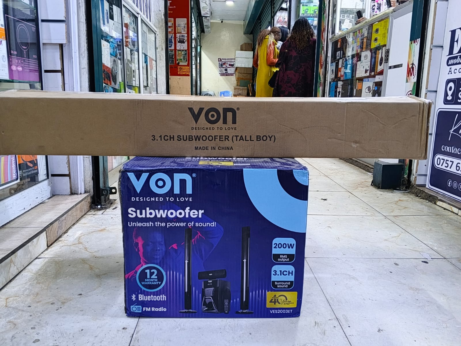 ✨ VON 3.1 Channel 200W RMS Multimedia Subwoofer woofer System with Bluetooth, Bass Extreme, FM Radio, Dual Tallboy Speakers & Remote Control
