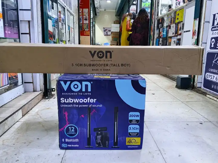 ✨ VON 3.1 Channel 200W RMS Multimedia Subwoofer woofer System with Bluetooth, Bass Extreme, FM Radio, Dual Tallboy Speakers & Remote Control
