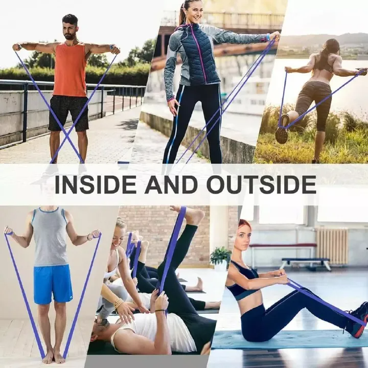Fitness Resistance Band Boxing Agility Training Workout Gym Equipment Yoga Pilates Accessories Rubber Band Home Gym Shape Body