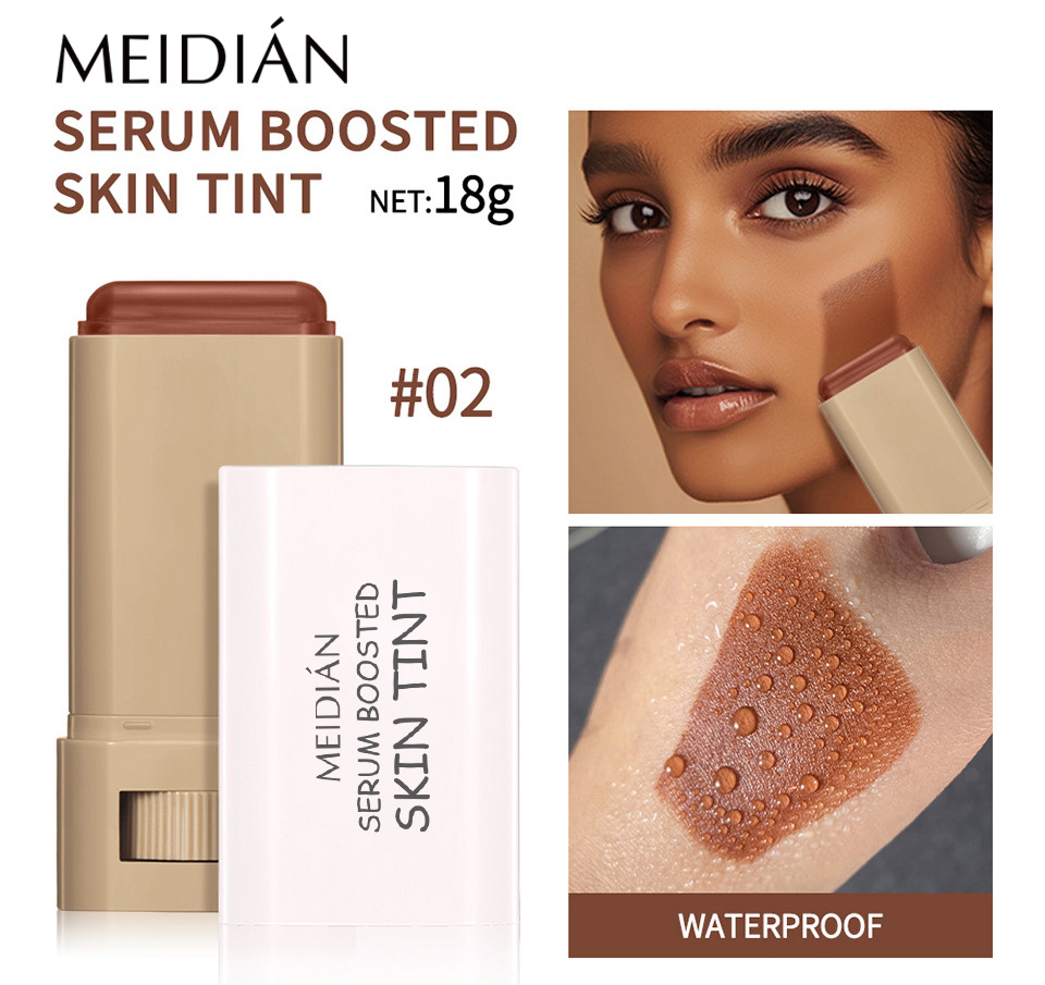 1PC Stick Foundation Boosted Skin Tint Foundation Stick Smooth Plumper Hight Coverage Travel Bronze Foundation Stick Makeup