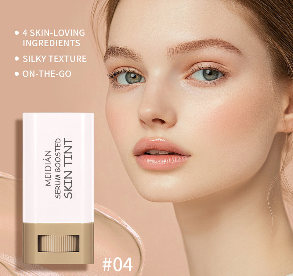 1PC Stick Foundation Boosted Skin Tint Foundation Stick Smooth Plumper Hight Coverage Travel Bronze Foundation Stick Makeup