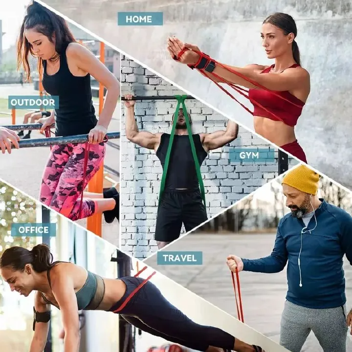 Fitness Resistance Band Boxing Agility Training Workout Gym Equipment Yoga Pilates Accessories Rubber Band Home Gym Shape Body