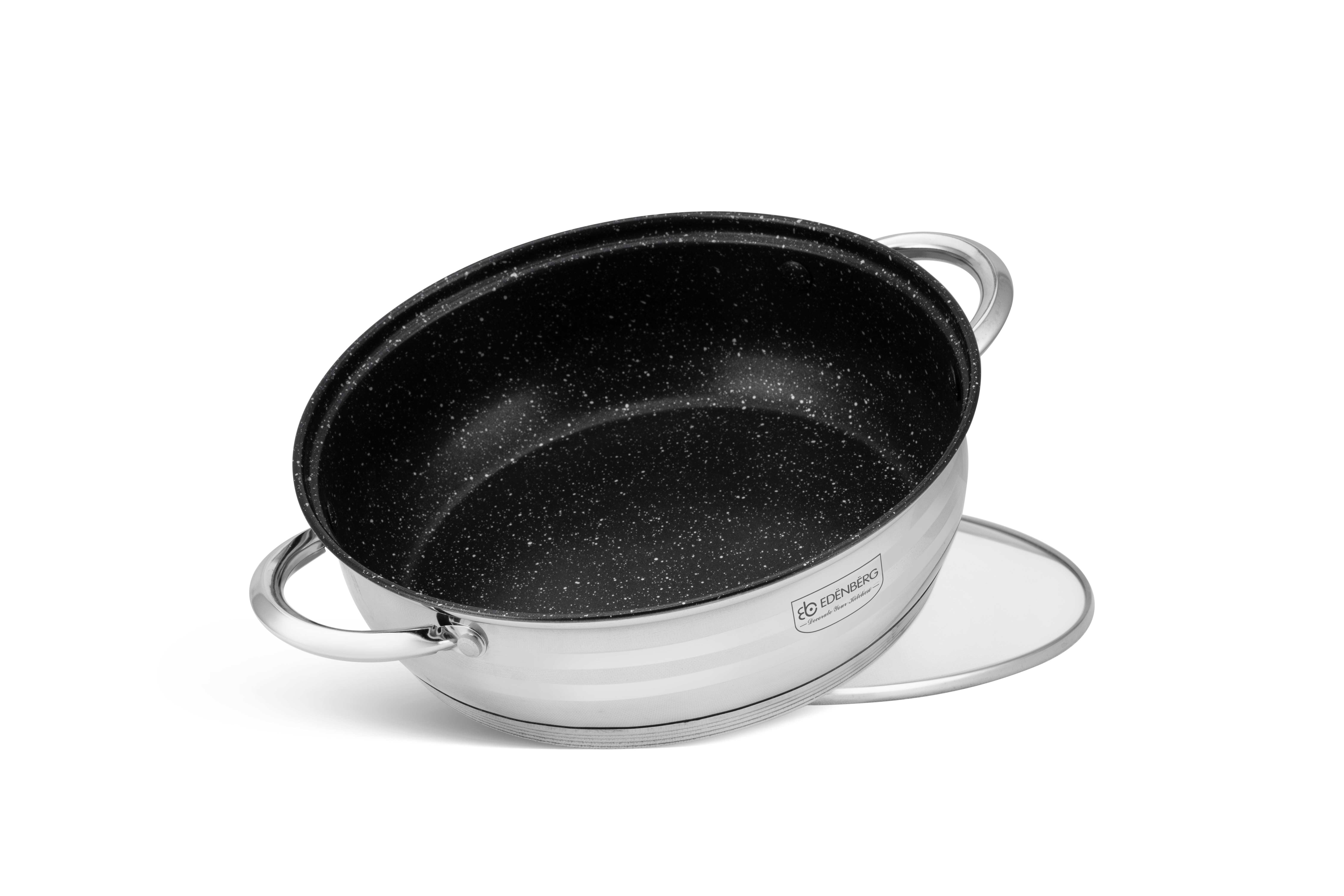 Edenberg 12PCS Stainless Steel Cookware Set with Marble Non-Stick Frypan – Premium Induction Ready