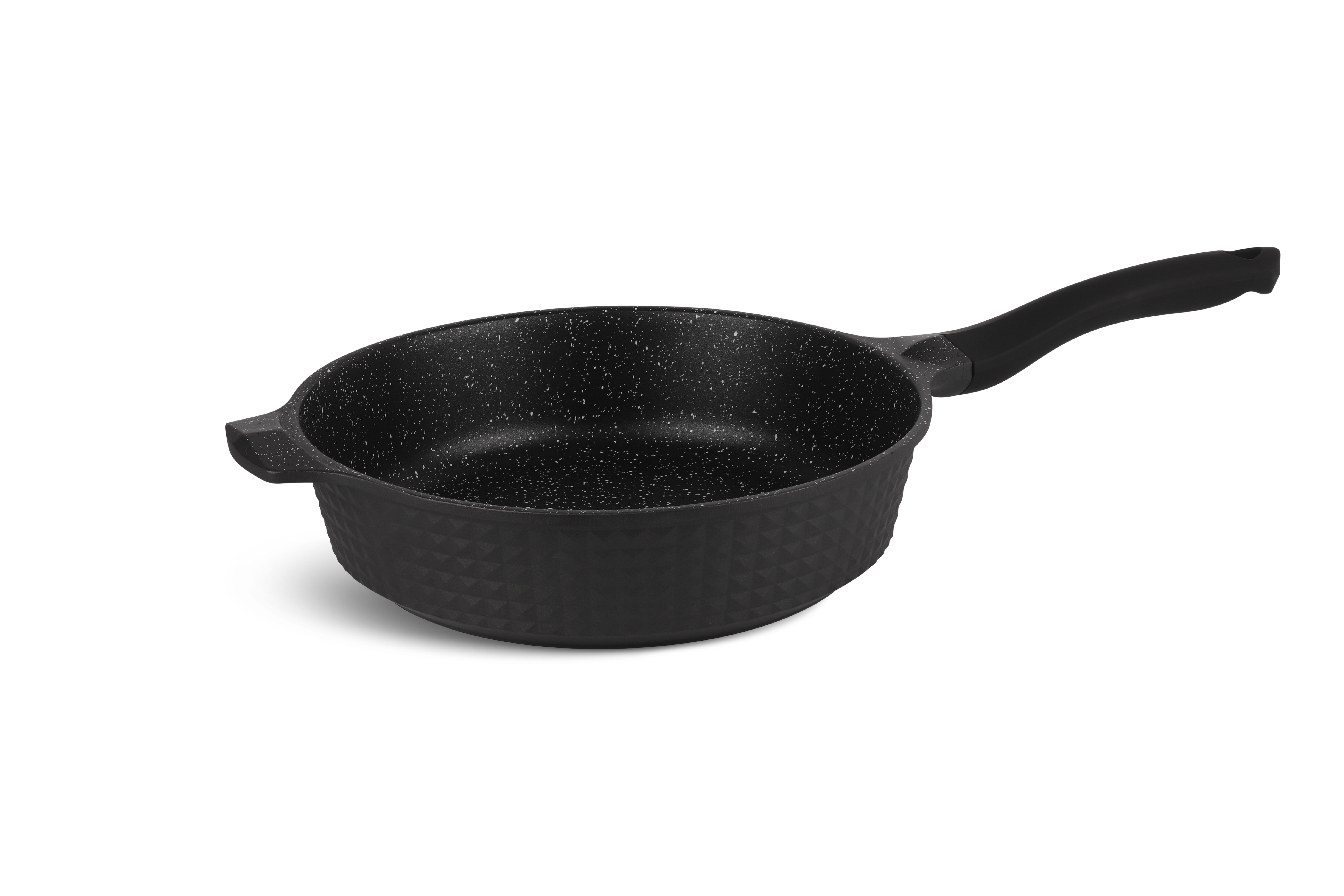 Edenberg EB-5645 15-Piece Diamond Embossed Ceramic Cookware Set | PFOA-Free Non-Stick | Induction Ready | Detachable Handles