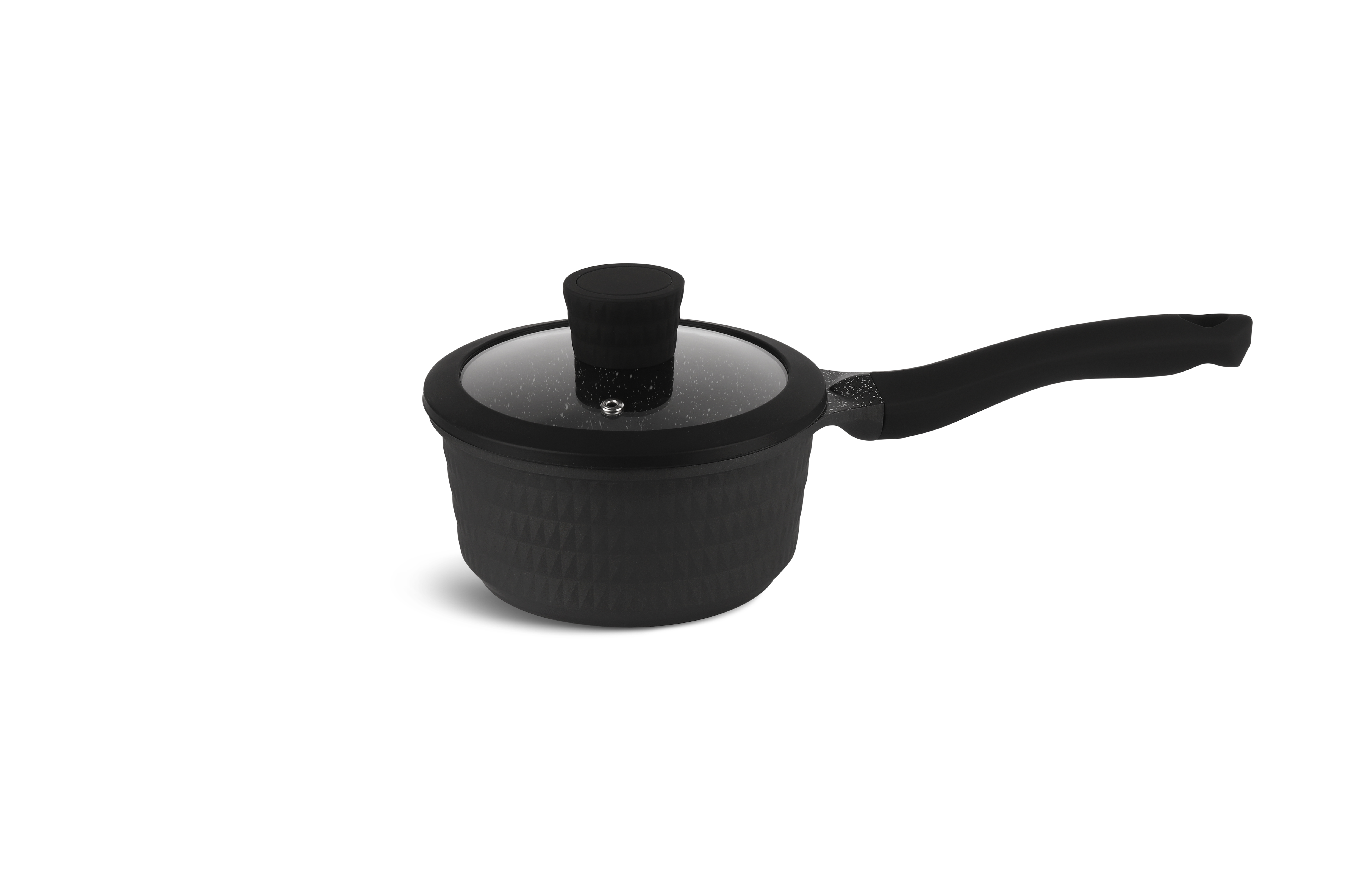 Edenberg EB-5645 15-Piece Diamond Embossed Ceramic Cookware Set | PFOA-Free Non-Stick | Induction Ready | Detachable Handles