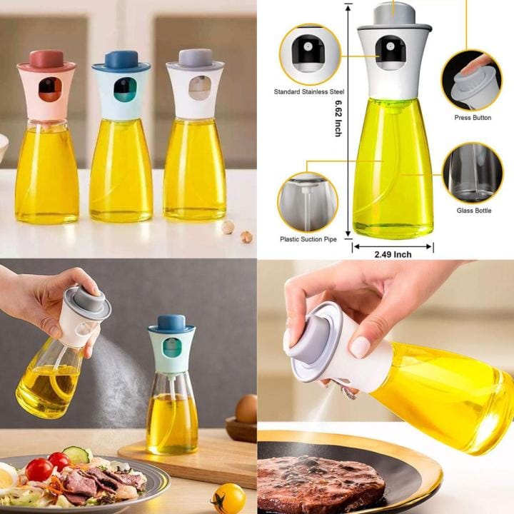 LATEST Modern 200ml  glass oil sprayer dispenser bottle.