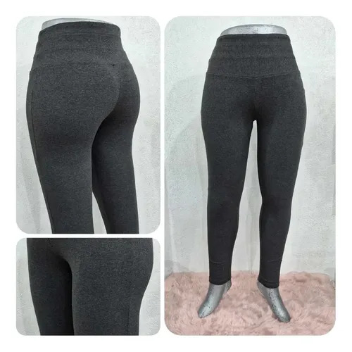 ⭐ SMART COMFORT! Women's Heather Gray High-Rise Seamless Shaping Leggings – Wide Waistband Smooth Stretch Pull-On Casual Tights