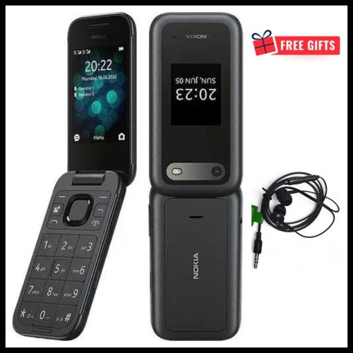 Nokia 2660 Flip Mobile Phone Classic 2.8" IPS LCD SCREEN DISPLAY 128MB +48MB RAM - 4G-Dual SIM- 1450mAh battery capacity Long Battery Life - FEATURE PHONE// KABAMBE