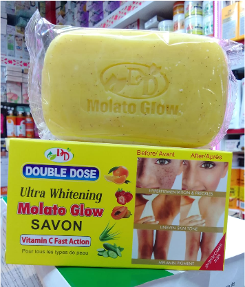 Molato Glow Double Dose Ultra Whitening 5 Days Action Face And Body Soap For Moisturizing, Brightening - clears aches, pigmentations, stretch marks, & sunburn pimples (Check out product variations)