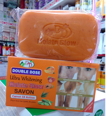 Molato Glow Double Dose Ultra Whitening 5 Days Action Face And Body Soap For Moisturizing, Brightening - clears aches, pigmentations, stretch marks, & sunburn pimples (Check out product variations)
