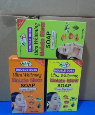 Molato Glow Double Dose Ultra Whitening 5 Days Action Face And Body Soap For Moisturizing, Brightening - clears aches, pigmentations, stretch marks, & sunburn pimples (Check out product variations)