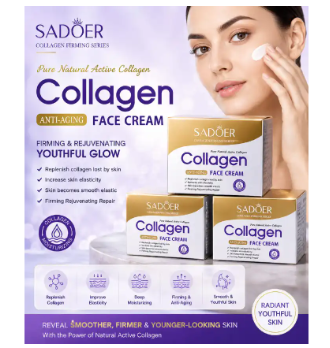 SADOER Collagen Face Cream 50g | Anti-Aging Face Moisturizer | Firming & Lifting Cream | Collagen Skin Repair Cream | Hydrating & Rejuvenating Skincare for Youthful Glowing Skin