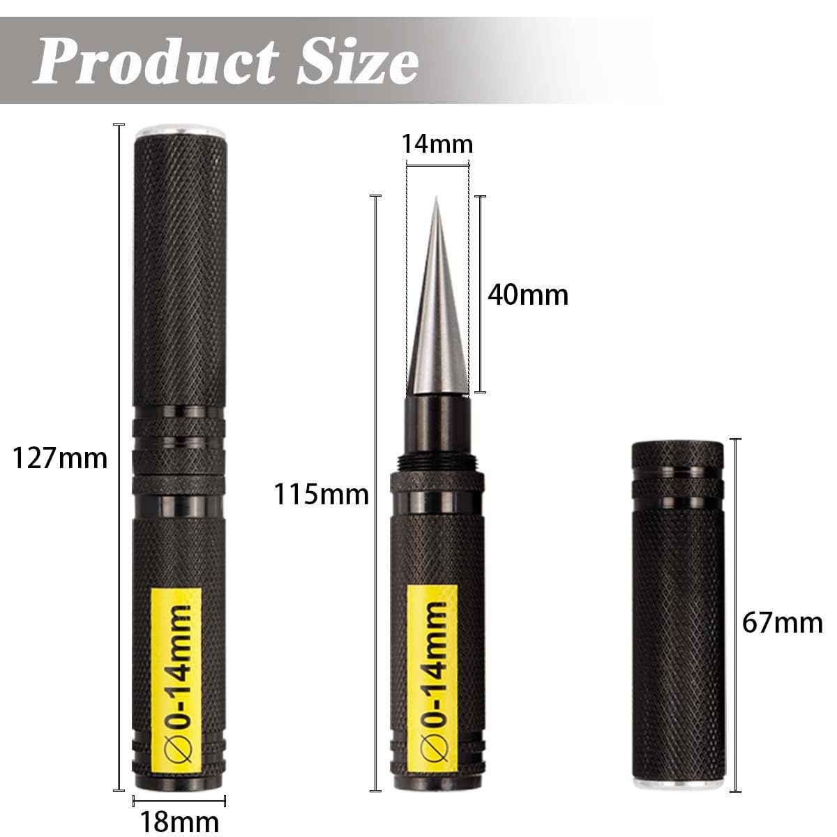 0-14mm RC Body Reamer Hole Punch Tool with Precision Scale Aluminum Expanding Hole Opener for RC Car Shell Plastic Sheet Aircraft Model DIY Drilling Repair Hand Tool Accessories