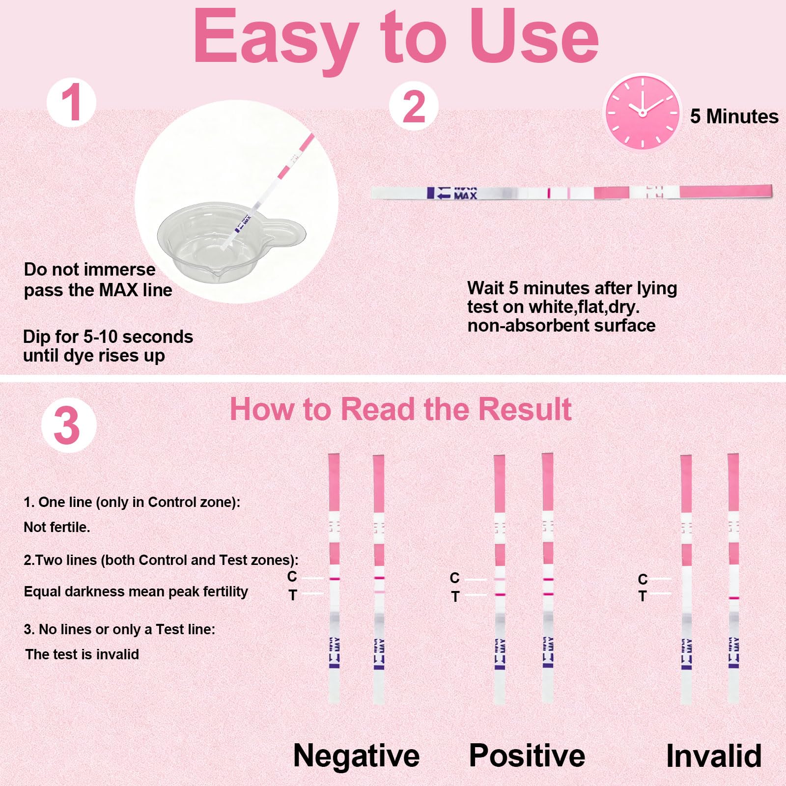 20Pcs Ovulation Test Strips LH Urine Fertility Predictor Kit for Women, Early Pregnancy Ovulation Detection Test, Accurate Fast Result Fertility Monitor Home Self Testing Pregnancy Planning Kit