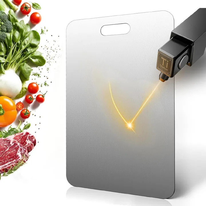 Stainless Steel Chopping Board 20x30cm SUS304 Kitchen Cutting Board Metal Meat Vegetable Fruit Dough Board Easy Clean Hygienic Durable Non Absorb Odor Kitchen Tool Home Cooking