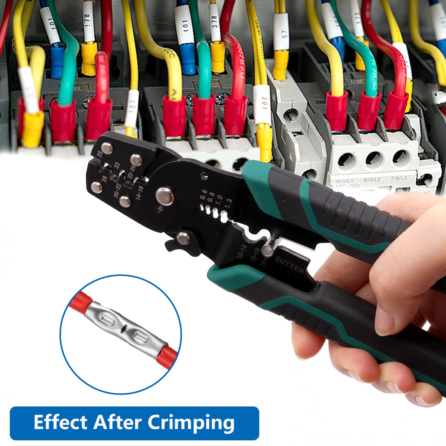 Automatic Wire Stripper 3 in 1 Multifunction Crimping Tool 8 Inch Wire Stripping Tool Cutting Pliers for Electricians Cable Repair Heavy Duty Hand Tool