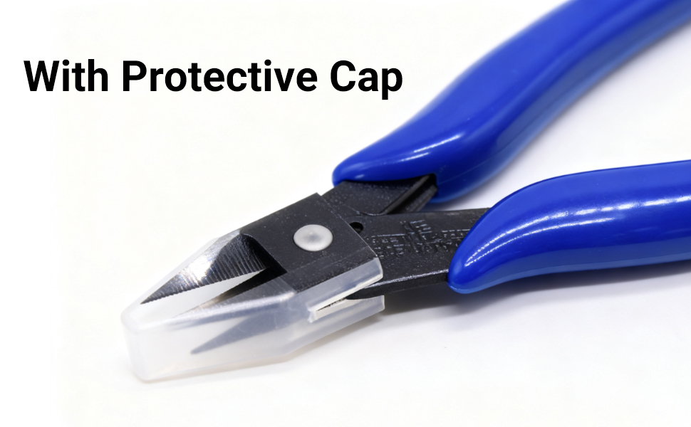 Mini Diagonal Cutting Pliers Blue Flush Cutter Side Cutter Wire Nippers Precision Hand Tool for Electronics Jewelry Repair Cable Cutting DIY Craft Electrician Repair Tool Durable Steel