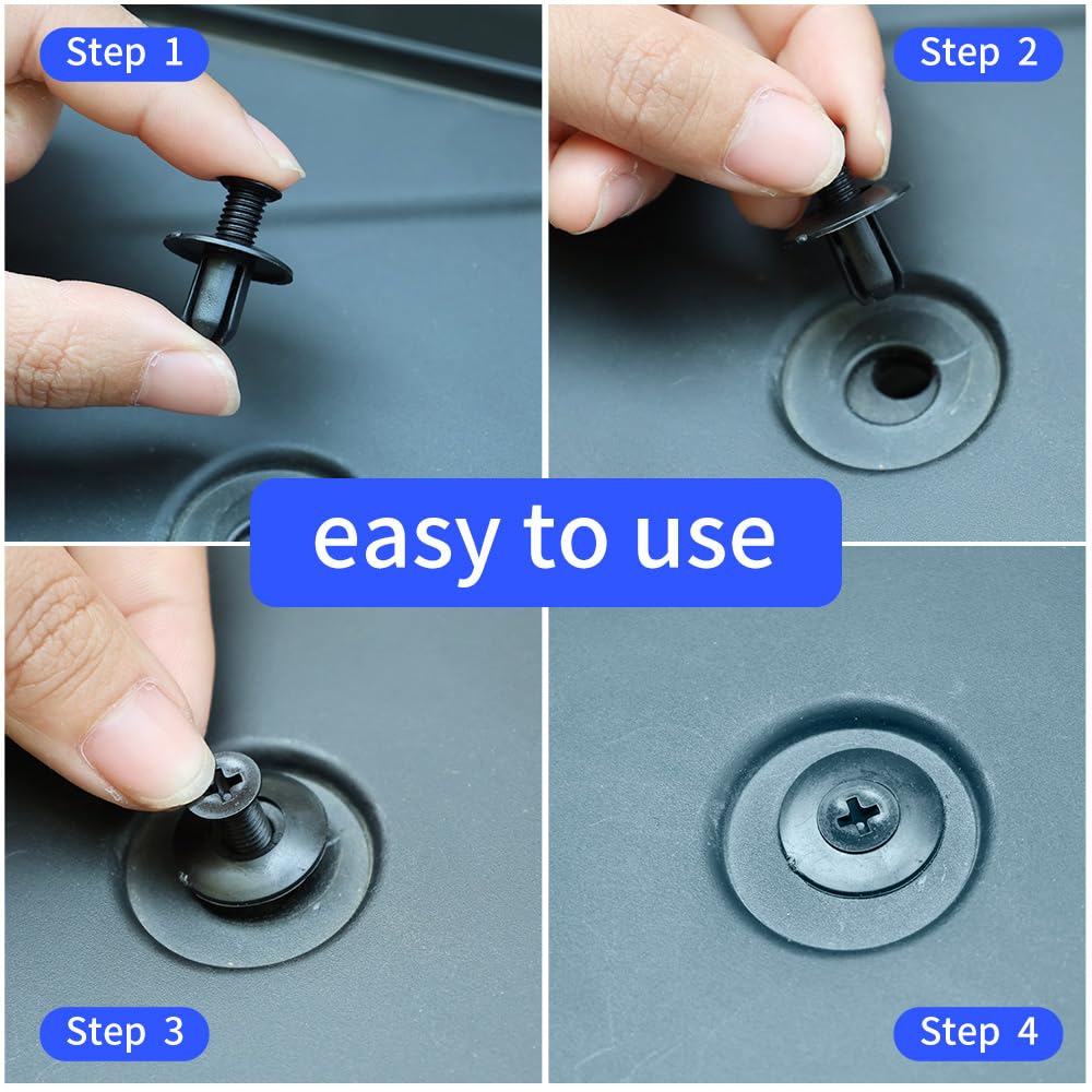 100Pcs Car Bumper Retainer Clips Push Pin Rivets Fasteners Kit with Fastener Remover, Auto Door Trim Panel Fender Plastic Clips Assortment for Most Cars Truck Repair Accessories