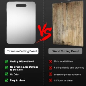 Stainless Steel Chopping Board 20x30cm SUS304 Kitchen Cutting Board Metal Meat Vegetable Fruit Dough Board Easy Clean Hygienic Durable Non Absorb Odor Kitchen Tool Home Cooking