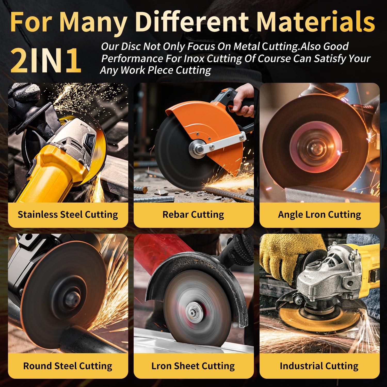 10Pcs 4.5 Inch Cut Off Wheel Angle Grinder Cutting Discs for Metal Stainless Steel, 115x1.2x22mm Thin Grinding Wheels, 13300RPM Fast Sharp Cutting Disc for Iron Steel Sheet DIY Power Tool