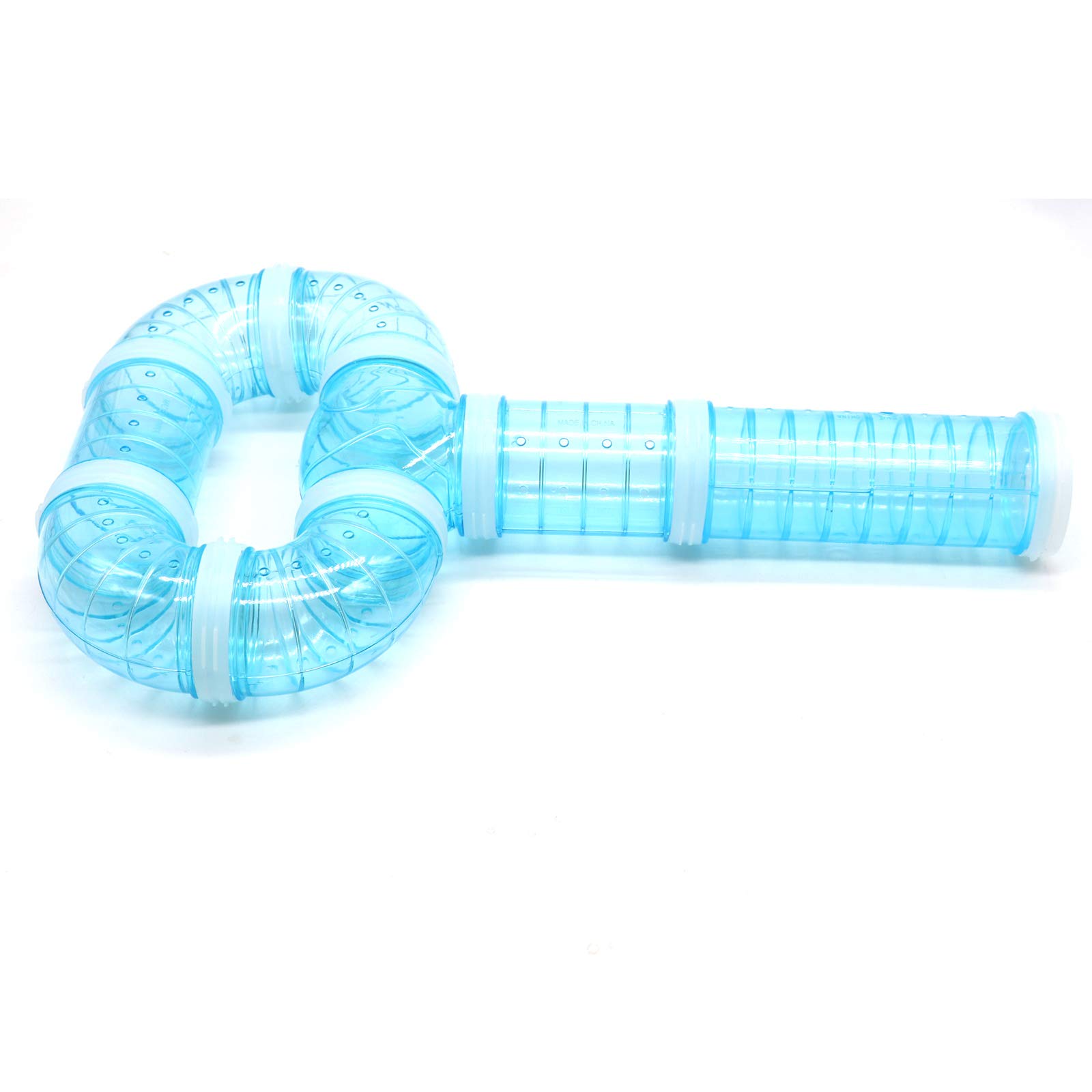 DIY Hamster Tunnel Maze Modular Cage Accessories with Transparent Tubes, Small Pet Playground Adventure House, Expandable Hamster Villa Bath Room Exercise Toy for Hamsters, Gerbils and Mice