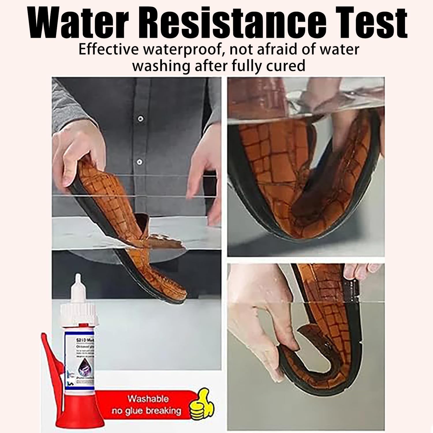 2 Pcs 50ml Each Strong Bond Home Repair Glue, Total 100ml Quick Dry Multi-Purpose Adhesive for Shoes, Sandals, Slippers, Bags, Plastic, Leather, Ceramics and Wood